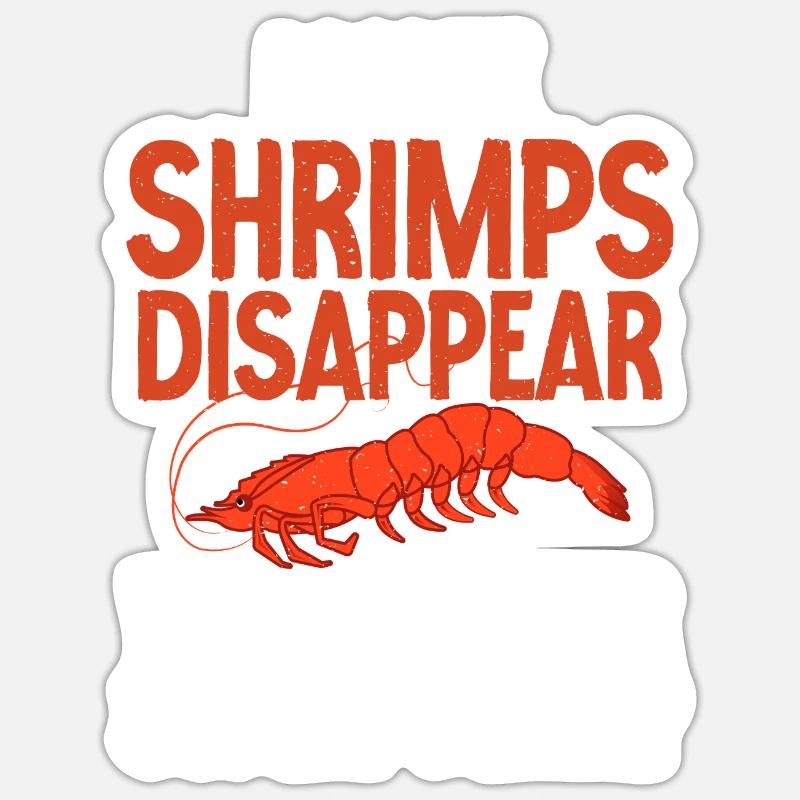Shrimp Lover Gift - Sticker size S (10 x 10 cm) - white matte