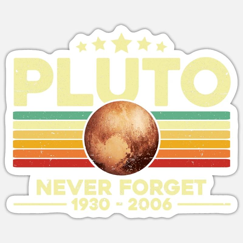 Pluto Never Forget - Sticker size S (10 x 10 cm) - white matte