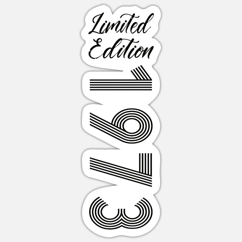 Édition limitée 1973 - Sticker taille S (10 x 10 cm) - blanc mat