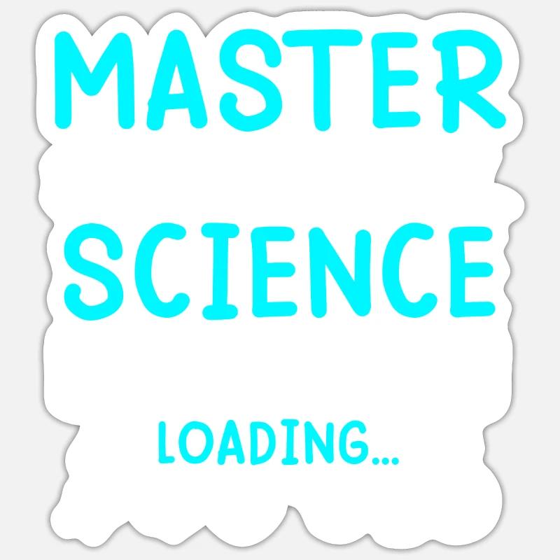 Master Abschluss Masterarbeit Master of Science Sticker Größe S (10 x 10 cm)