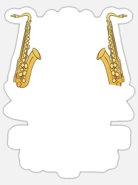 Always Be Yourself Saxophone Player - Sticker Größe S (10 x 10 cm) - Mattweiß