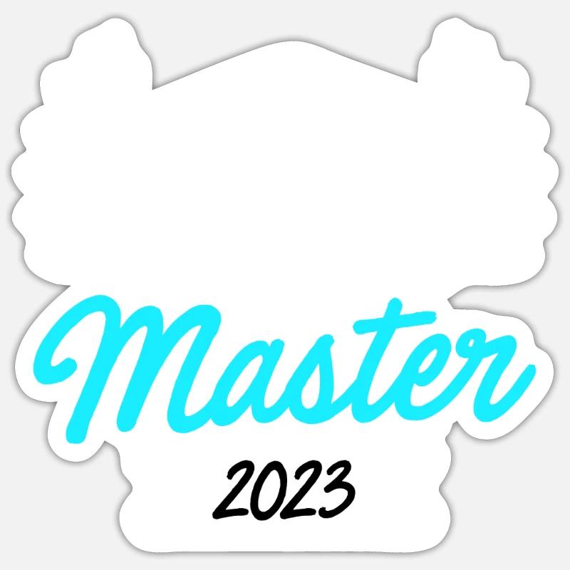 Master 2023 Masterstudium Studium Master Abschluss Sticker Größe S (10 x 10 cm)