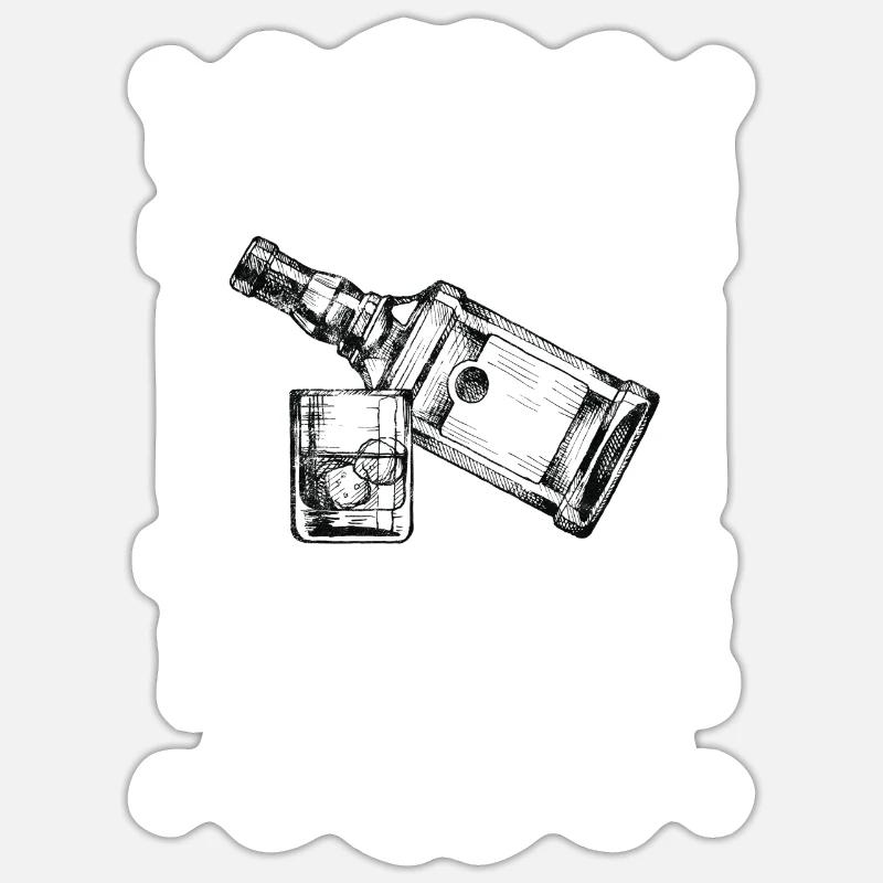 Irish Whisky Scotch Drinker Drinking Alcohol Sticker size S (10 x 10 cm)