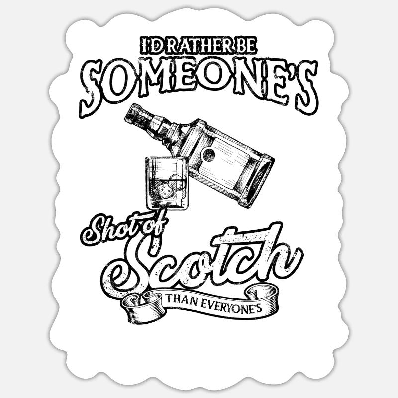 Irish Whisky Scotch Drinker Drinking Alcohol Sticker size S (10 x 10 cm)