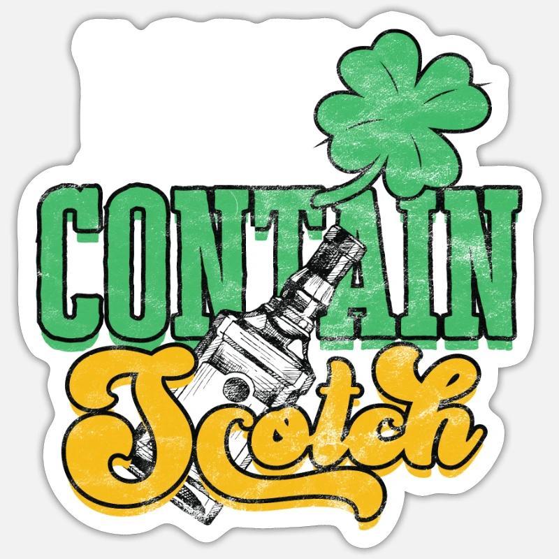 Irish Whisky Scotch Drinker Drinking Alcohol Sticker size S (10 x 10 cm)