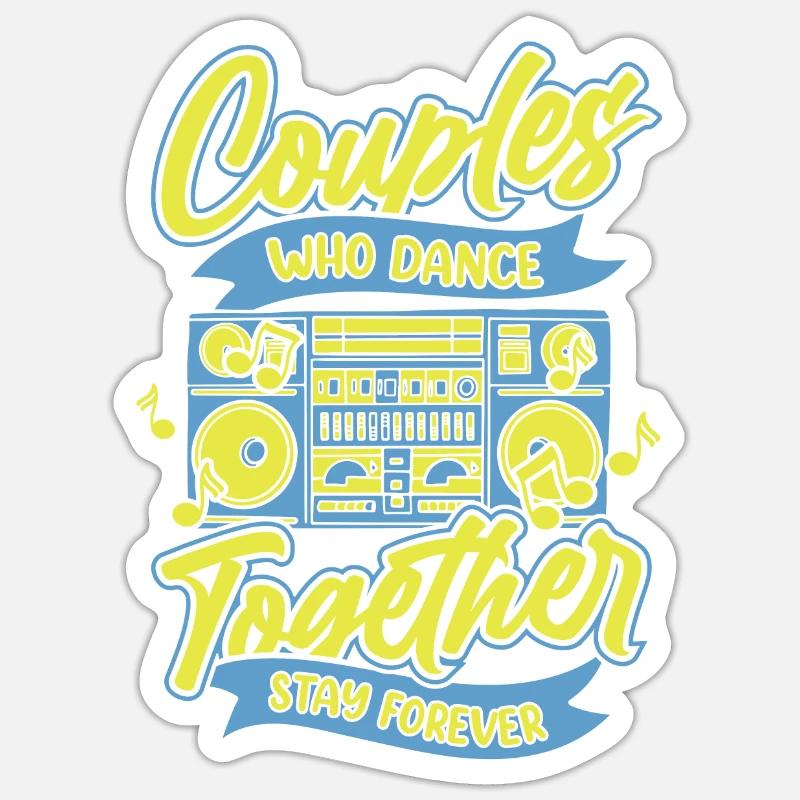 Dancing Dancer Couple - Sticker size S (10 x 10 cm) - white matte