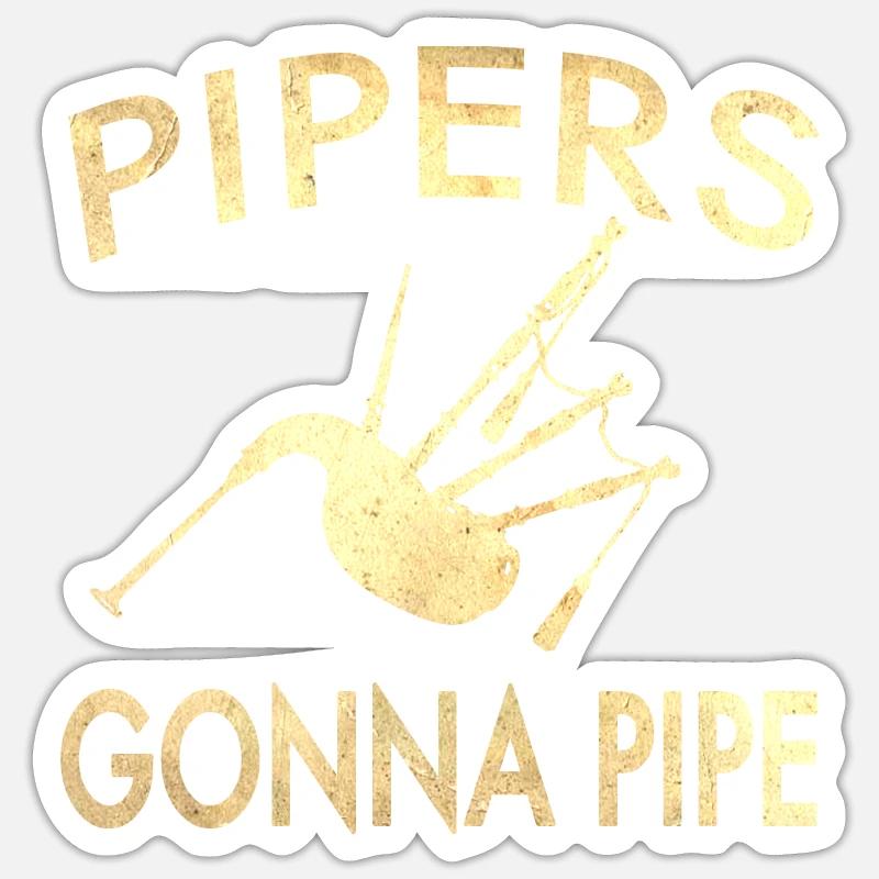 Cornemuse Kilt Écossais Beat Cornemuse Sticker taille S (10 x 10 cm)