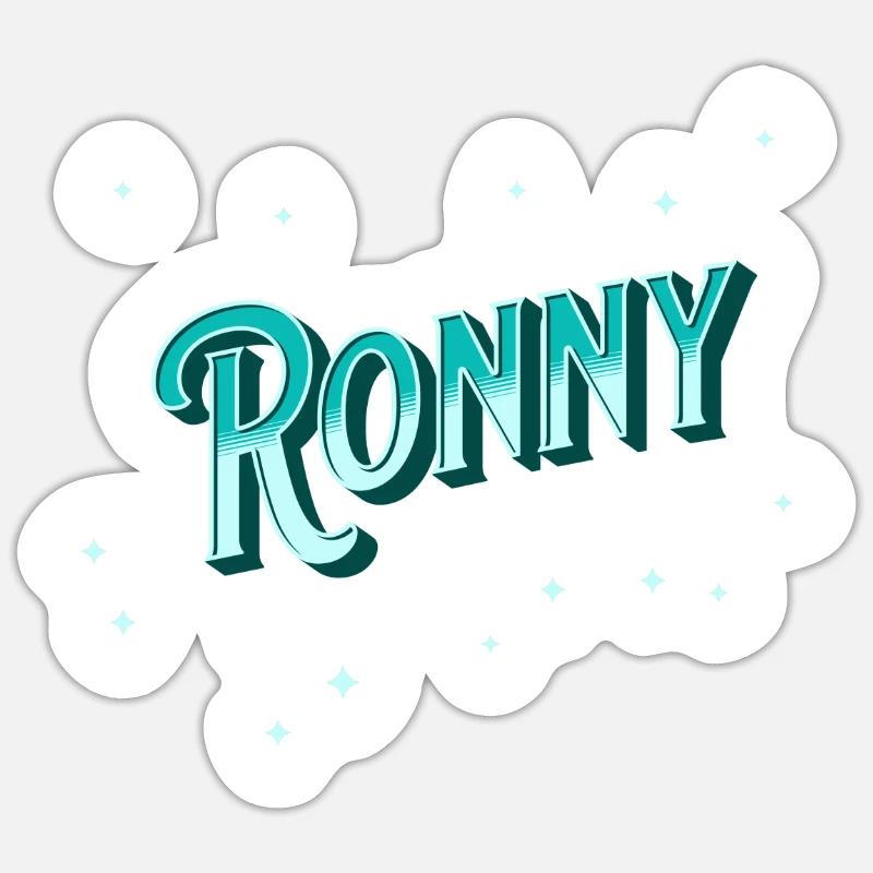 Ronny name personalized - Sticker size S (10 x 10 cm) - white matte