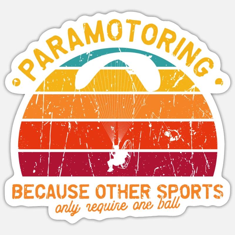 Paramoteur parce que d’autres sports n’exigent que - Sticker taille S (10 x 10 cm) - blanc mat