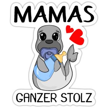 Baby Geburt Schwanger - Sticker Größe S (10 x 10 cm) - Mattweiß - Vorne