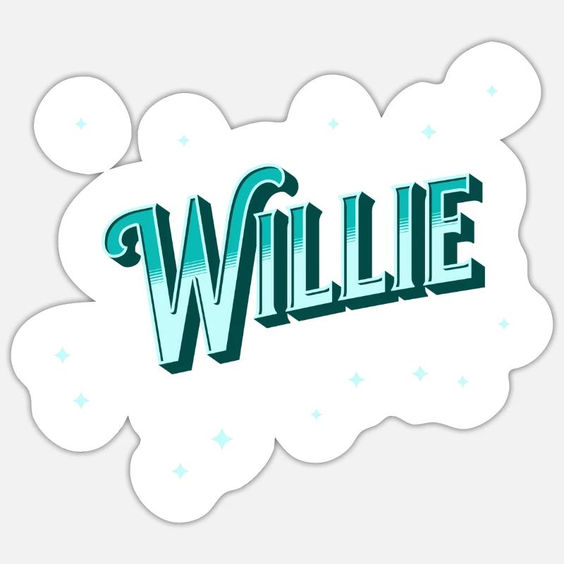 Willie name personalized Sticker size S (10 x 10 cm)
