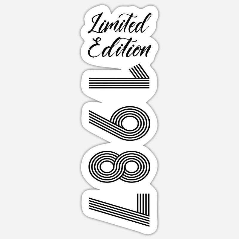 Édition limitée 1987 - Sticker taille S (10 x 10 cm) - blanc mat