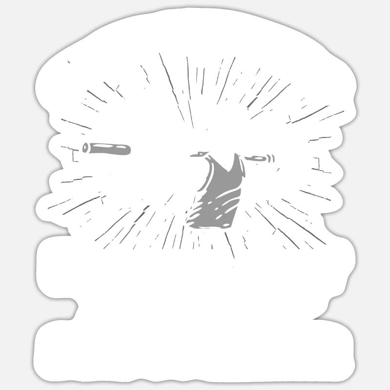 Paire de dynamophilie - Sticker taille S (10 x 10 cm) - blanc mat
