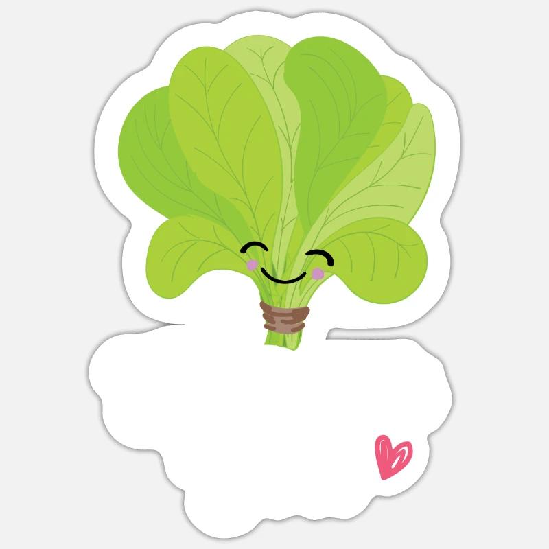 Spinach - Sticker size S (10 x 10 cm) - white matte