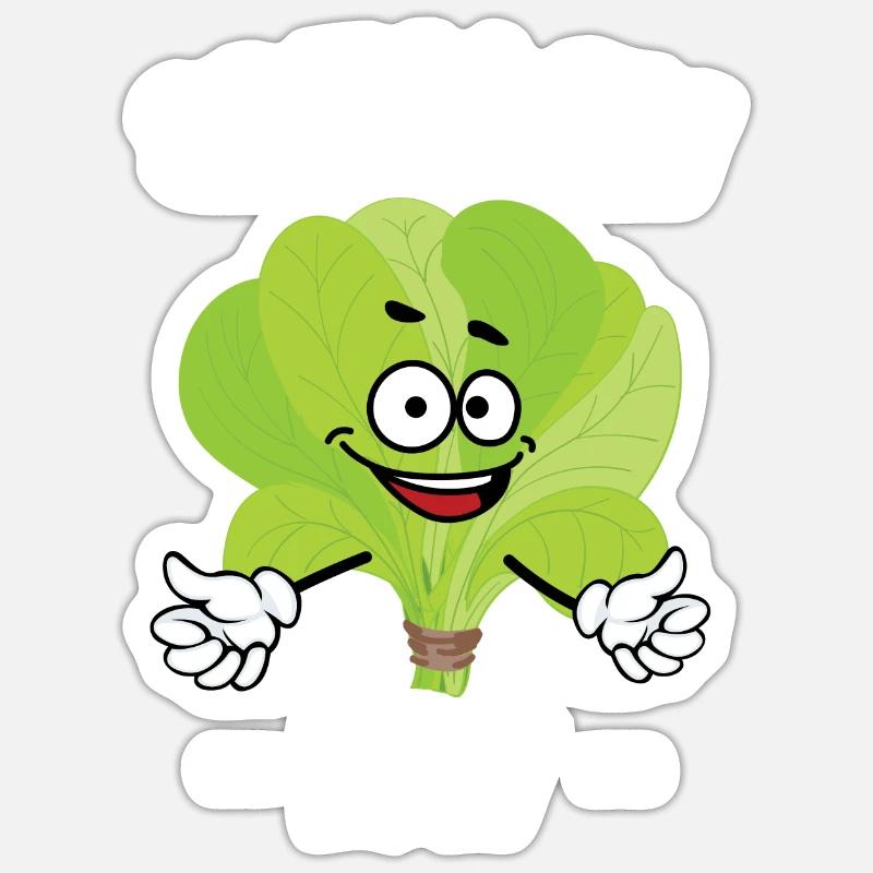 Spinach - Sticker size S (10 x 10 cm) - white matte