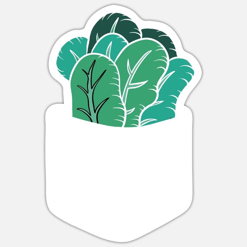 Spinach - Sticker size S (10 x 10 cm) - white matte