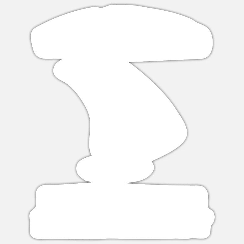 Windsurfer Surf Gift Windsurfer Kitesurfer - Sticker taille S (10 x 10 cm) - blanc mat