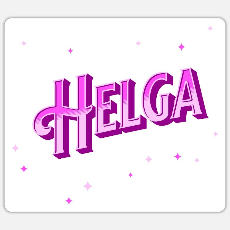 Helga name personalized - Sticker size S (10 x 10 cm) - white matte