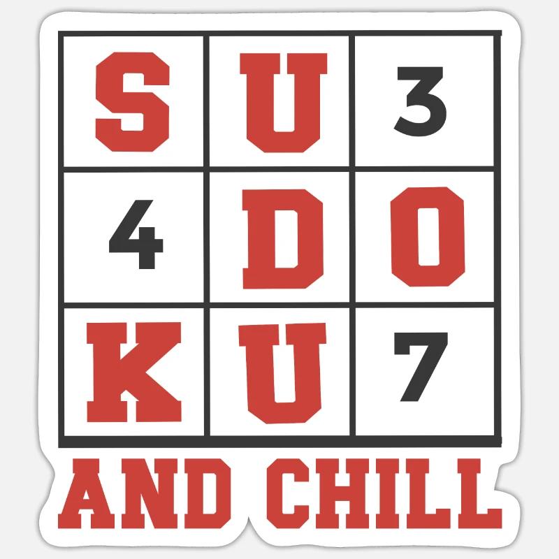 Sudoku Puzzle Sudoku Grid Sudoku solving Sodoku Sticker size S (10 x 10 cm)