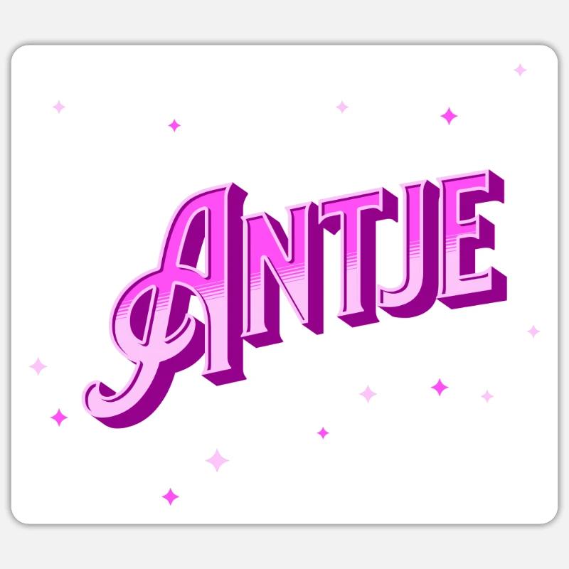 Antje name personalized - Sticker size S (10 x 10 cm) - white matte