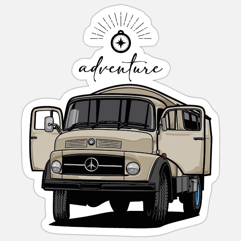 Illustration // Short-bonnet // Adventures - Sticker size S (10 x 10 cm) - white matte