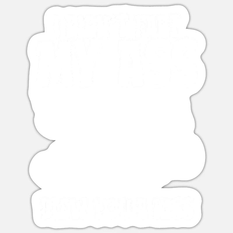 Humour papillon - Sticker taille S (10 x 10 cm) - blanc mat