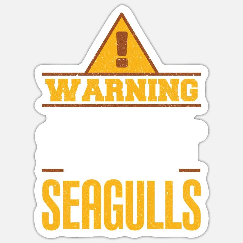 Mouette - Sticker taille S (10 x 10 cm) - blanc mat