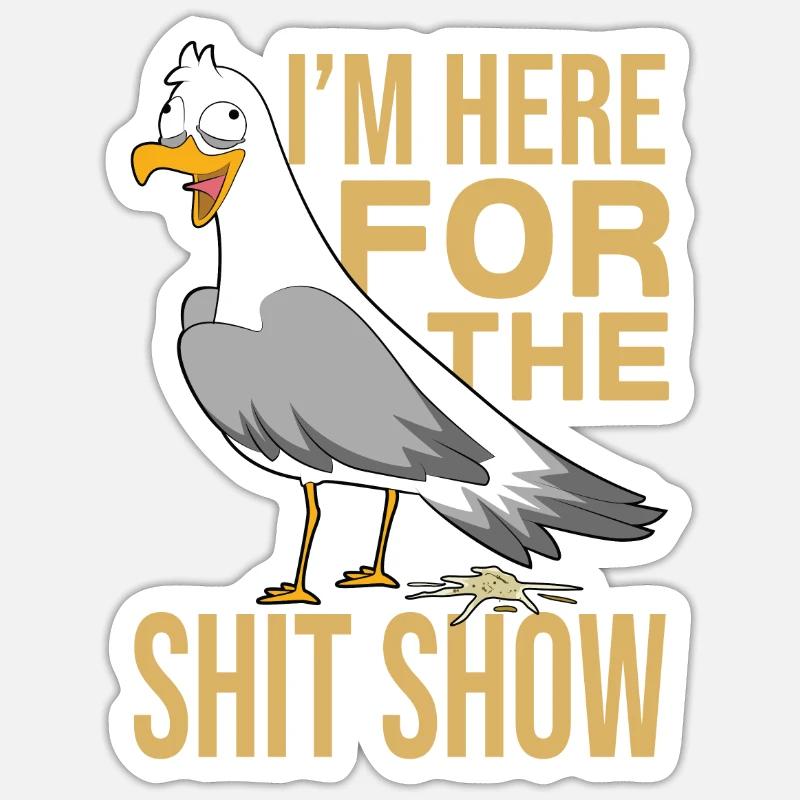 Seagull - Sticker size S (10 x 10 cm) - white matte