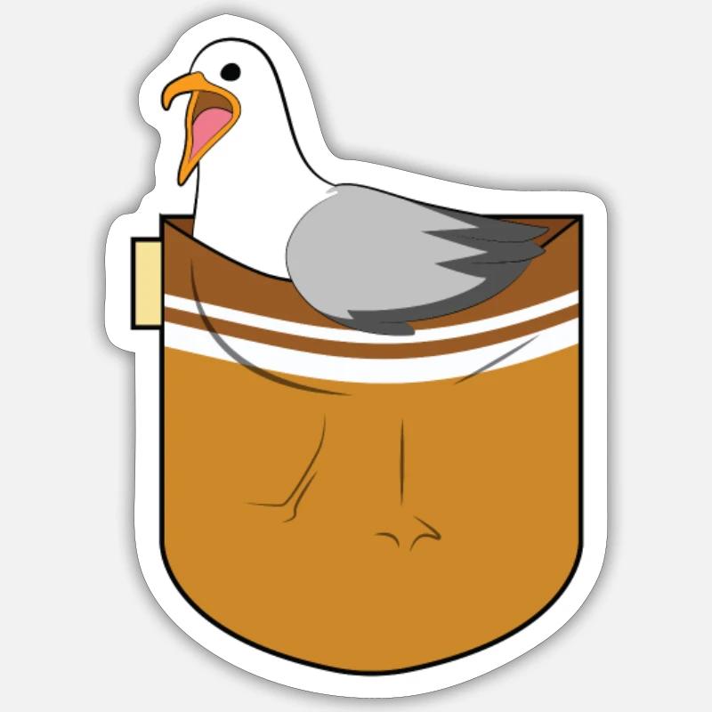 Seagull - Sticker size S (10 x 10 cm) - white matte