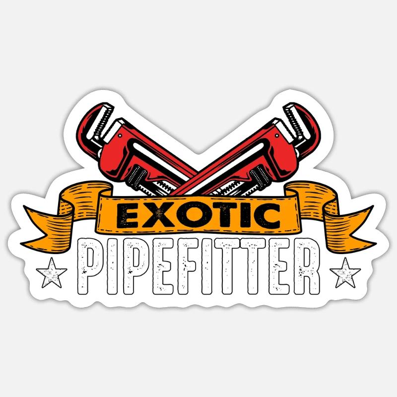 Pipefitter Exotic Pipefitter Construction Laborer Sticker Größe S (10 x 10 cm)