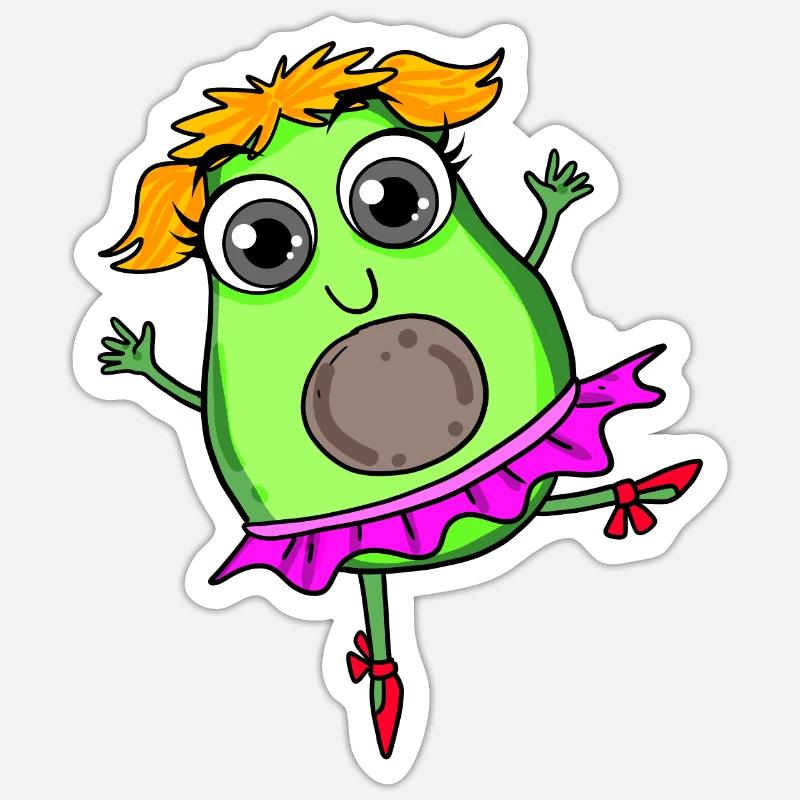 Danse de l’avocat Danse - Sticker taille S (10 x 10 cm) - blanc mat