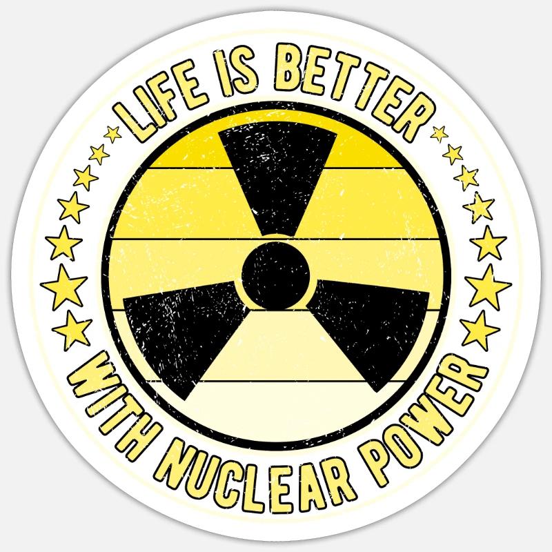 Nuclear Engineer Nuclear Technician Nuclear Energy Sticker size S (10 x 10 cm)