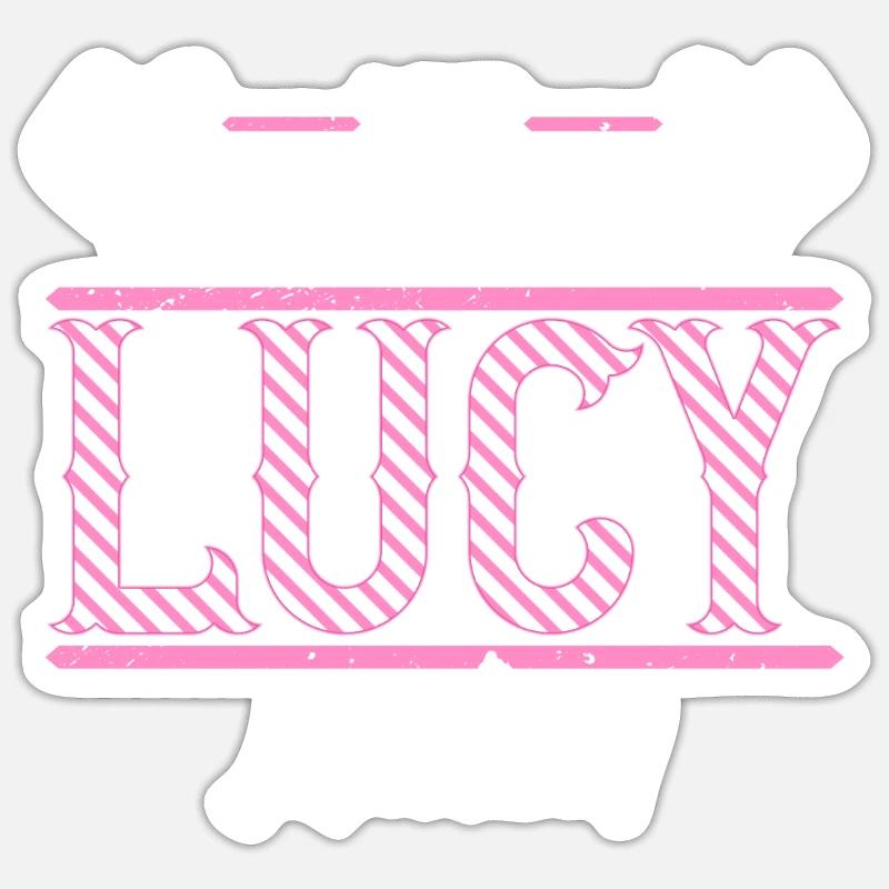 Lucy Geschenkidee Geschenk Geburtstag - Sticker Größe S (10 x 10 cm) - Mattweiß