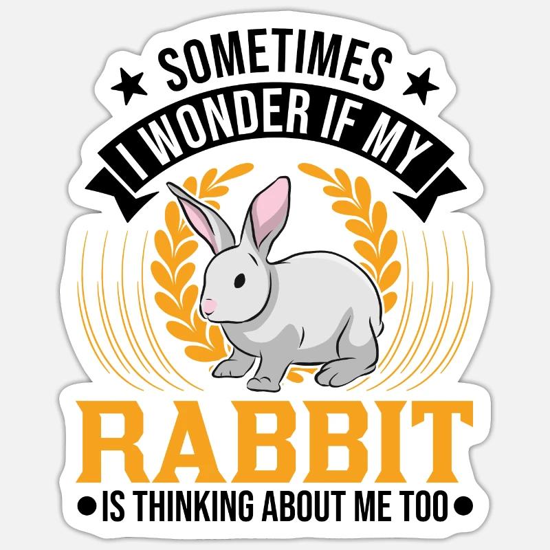 Rabbit Rabbit Rabbit - Sticker size S (10 x 10 cm) - white matte