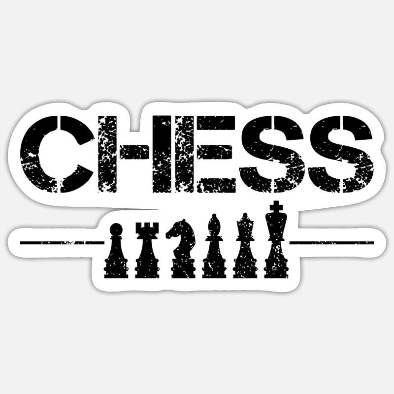 Chess - Sticker size S (10 x 10 cm) - white matte