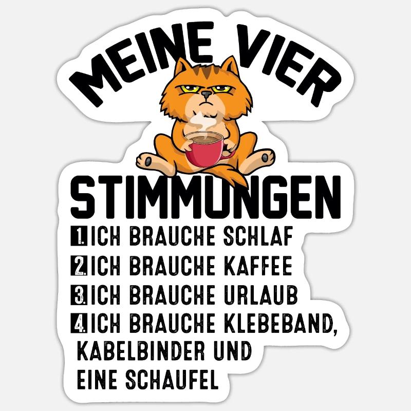 Meine Vier Stimmungen Sticker Größe S (10 x 10 cm)