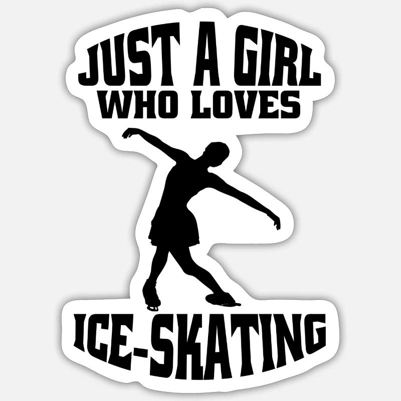 Eiskunstlaufen Eislauf Schlittschuh Eiskunstlauf Sticker Größe S (10 x 10 cm)