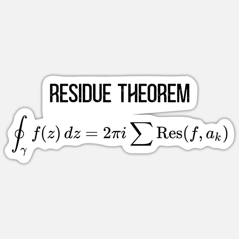 Théorème des résidus Analyse mathématique complexe Sticker taille S (10 x 10 cm)