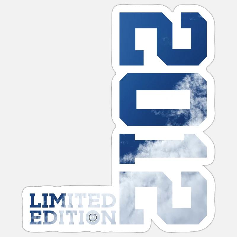 LIMITED EDITION 2012 14. GEBURTSTAG - Sticker Größe S (10 x 10 cm) - Mattweiß