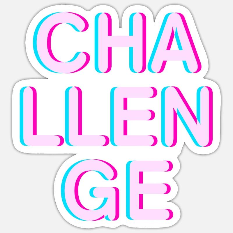 Challenge - Sticker size S (10 x 10 cm) - white matte