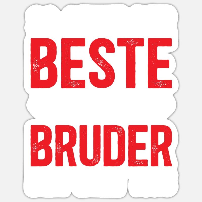 So Sieht Der Beste Große Bruder Der Welt Aus - Sticker Größe S (10 x 10 cm) - Mattweiß