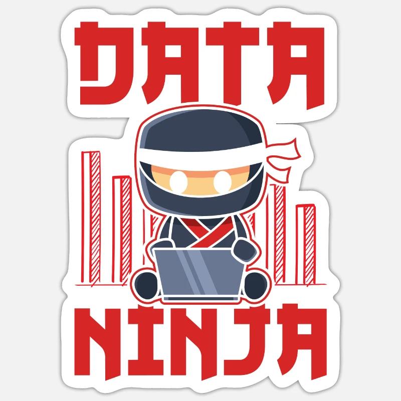 Data Ninja Data Whisperer Data Scientist - Sticker size S (10 x 10 cm) - white matte