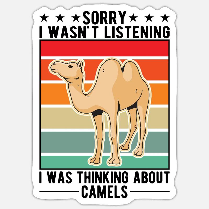 Kamel Dromedar Ägypten Geschenk Großkamel Sticker Größe S (10 x 10 cm)