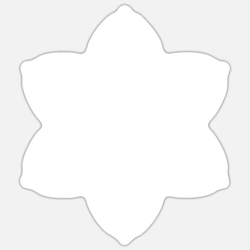 Blumen Mandala - Sticker Größe S (10 x 10 cm) - Mattweiß