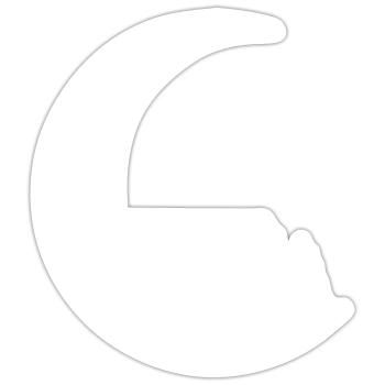 Croissant de Lune - Arbres - - Sticker taille S (10 x 10 cm) - blanc mat - Devant