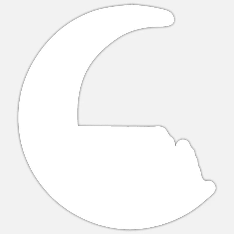Crescent Moon - Trees - Sticker size S (10 x 10 cm)