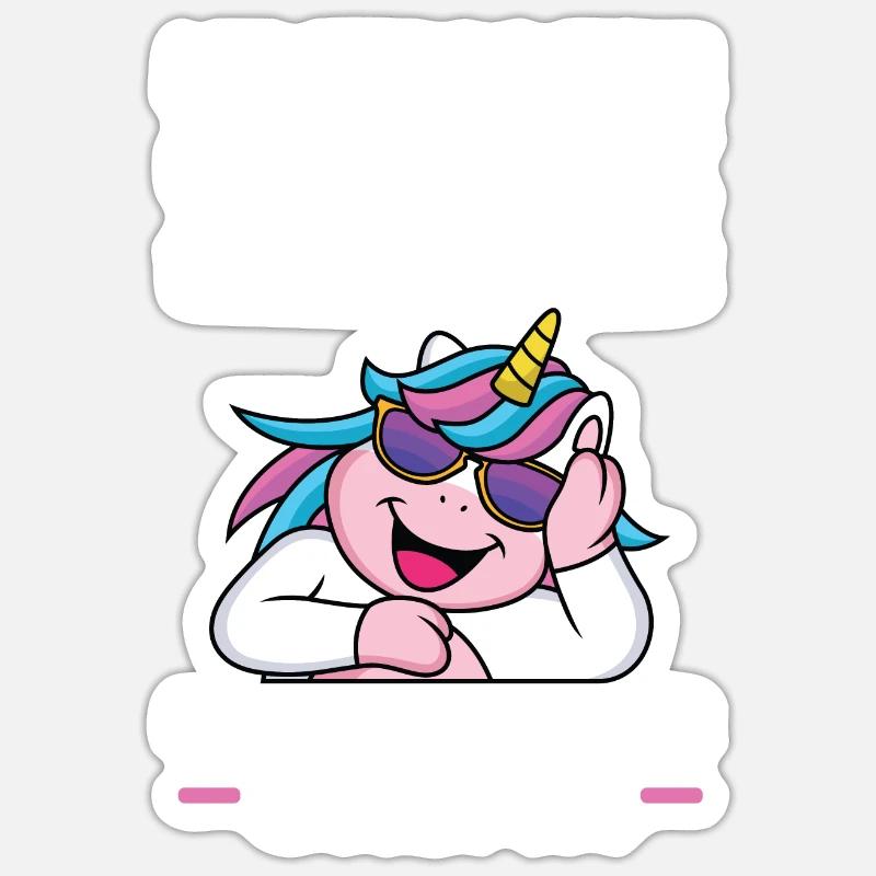 Große Schwester Einhorn Grosse Schwester Geschenk - Sticker Größe S (10 x 10 cm) - Mattweiß