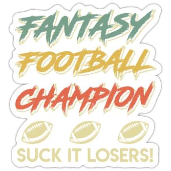 Fantasy Football Champ Champion - Sticker size S (10 x 10 cm) - white matte - Front