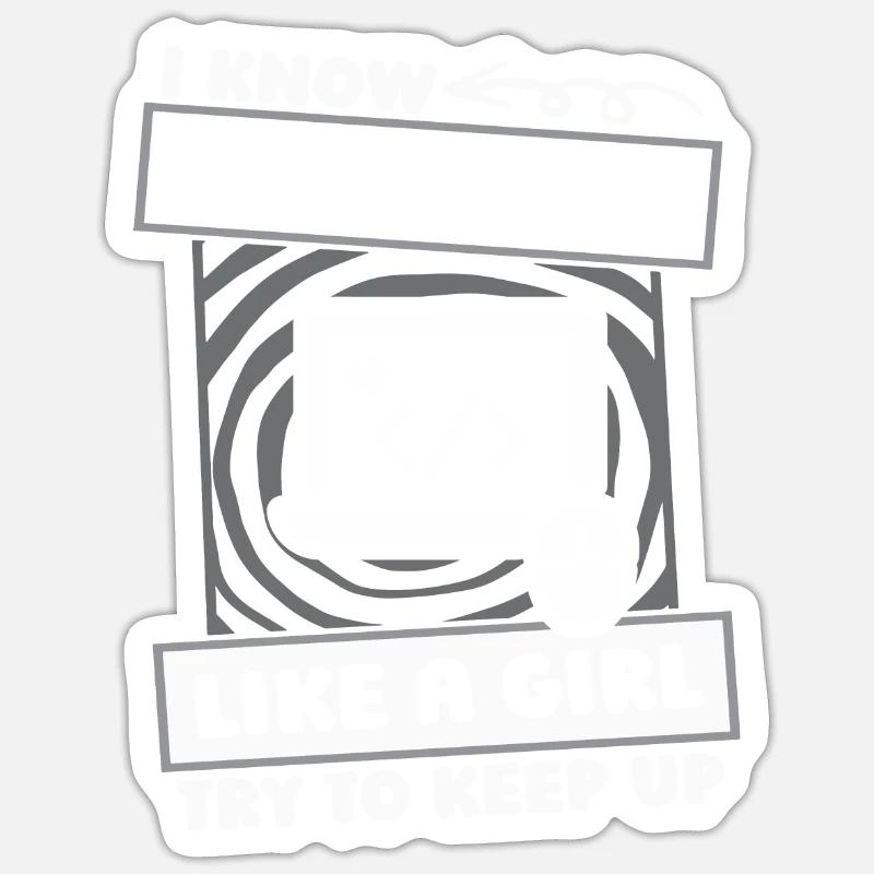 Entwickler Coder Programmierer Mädchen - Sticker Größe S (10 x 10 cm) - Mattweiß