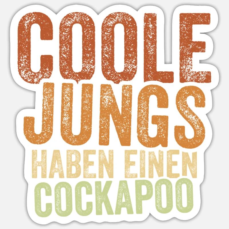 Cockapoo - Sticker Größe S (10 x 10 cm) - Mattweiß